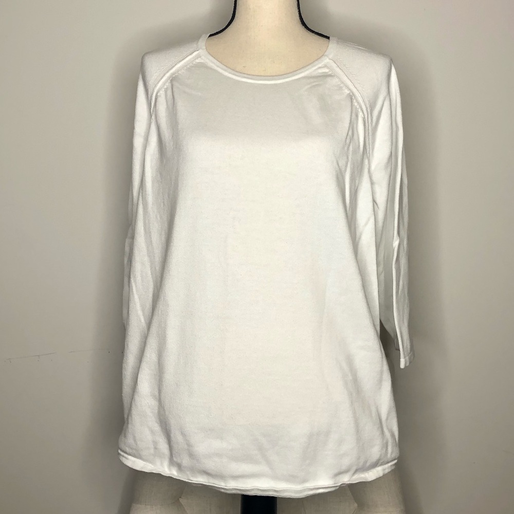 💥 Jeanne Pierre White Sweater in Sz 1X